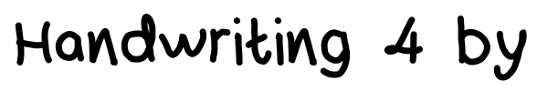 Handwriting 4 by CA font preview